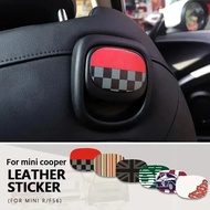 2PCS Rear Seat Handle Leather Sticker For Mini Cooper F56 F57 R55 R56 R57 R58 R59 R61 Car Interior S