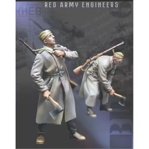 1/35 resin soldier model GK - WWII Russian advance unit - unassembled and unpainted DIY kit - 999R