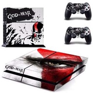 全新God Of War Playstation 4保護貼 有趣貼紙 包主機底面+2個手掣)