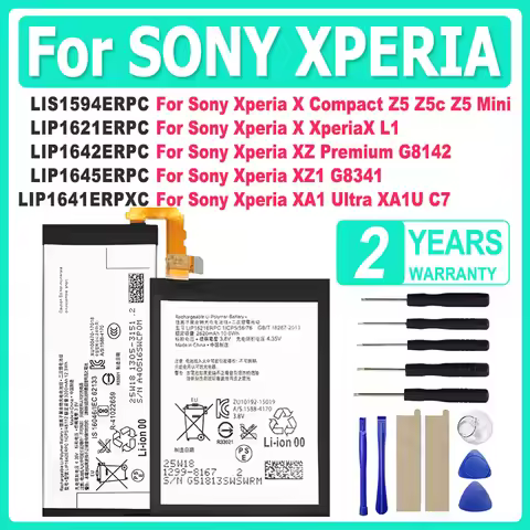 XDOU New Phone LIP1621ERPC Battery For Sony Xperia X XZ XZ1 XA1U Z5 mini Z5 compact E5823 E5803 F321