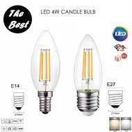 4W 40W E14 E27 LED C35 DIMMABLE COB Candle Ping Pong light Bulb Energy Saving Filament Bulb Mentol L