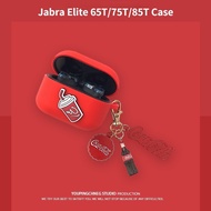 Jabra Elite 75T Earphone Protective Case Creative Coca-Cola Metal Pendant Jabra 85T Soft Case Jabra Active 65T Earphone Case