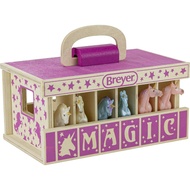 Breyer Unicorn Magic Wooden Carry Stable Playset with 6 Unicorns Unicorn Gifts for Girls | Toys for 