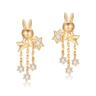 【Pinkoi x miffy】LOVE BY THE MOON  流星垂吊純銀耳環 金/銀