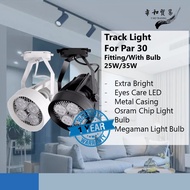 Track Light Casing / With Bulb (PAR30) PAR30 Track Holder Black/White 20W/ 30W 3000K 4000K 6000K