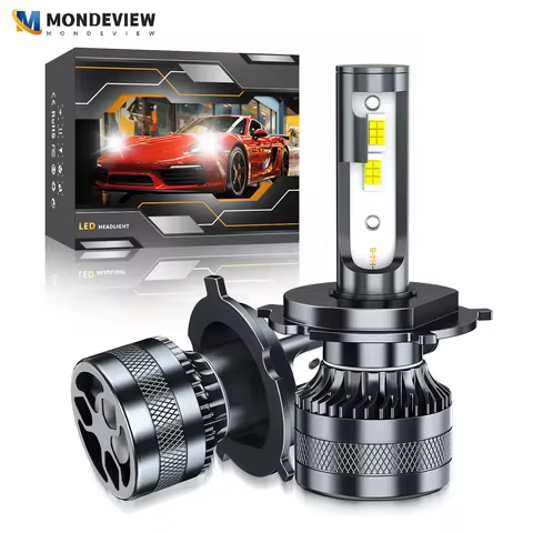 MONDEVIEW Led Copper Tube 12V 2pcs Car Headlights H1/H7/H11/H4/9005/9006 LED Bulbs 6000K 3000W 80000