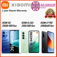 Xiaomi Redmi A7 PRO 128gb/4gb ram | Redmi 15C 256gb/8GB RAM | Redmi 15(5G) 256gb/8gb Ram | 1 Year Xi