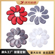 Golf Club Cover Iron Cover Head Cover PU 9 Pieces Set Sports Outdoor Set