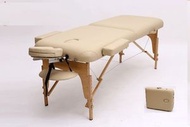 SPHouse - 米色 高級折疊 折叠按摩床 加粗脚加厚推拿床 紋身床針灸床SPA 纖體美容床纹身推拿床 送牛津背袋