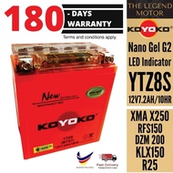 YTZ8 BTX7 Koyoko Gel G2 Battery Batteri Bateri 100% Original KOYOKO R25 X-MAX 250 RFS150 KLX 150 MZ 