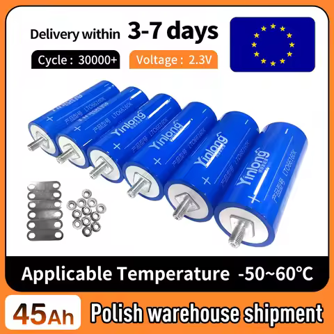 Lithium titanate 100% Original Battery Yinlong LTO 66160 2.3 V 45Ah 12V/24V/48V DIY Solar Power