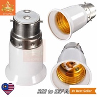 (MW)Ready Stock Bayonet B22 To E27 Screw Light Bulb Adaptor,Bulbs Adapter Converter,E27 Light Bulbs 