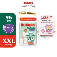 HUGGIES AirSoft Pants Diapers XXL24 (4 packs) Breathable and soft diapers for baby