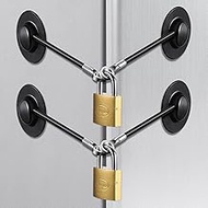 4 Pieces Refrigerator Door Lock with Key Padlock Child Safety Cabinet Lock Mini Fridge Locks for Kids Freezer Lock Applied in Refrigerator Door