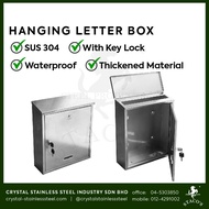 STACOS Stainless Steel 304 Letter Box Mailbox Outdoor Waterproof Key Locker Lockable Wall Post Box P