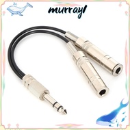 MURRAY Breakout Splitter Cable, Electric Box Bass Shielding 6.35mm Male to 2 6.35mm Female, Y Audio 