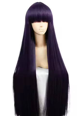 Anime Sailor Mars Hino Rei 100cm Long Cosplay Wigs Fiber Heat Resistant Synthetic Hair Wigs