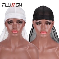 Plussugn New Fashion Men'S Shiny Durags Bandana Headwear Men Durag Wigs Hat Doo Durag Biker Headband