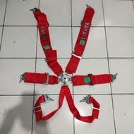 MERAH Seatbelt quick release red takata 6 point safety belt 6 point