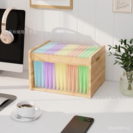 File Box Wooden Square File File Box Storage Box New Desktop Hanging Wooden Storage Box File