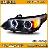 KOWELL Car Styling for BMW 5 Series E60 Headlights 2003-2010 E60 Head Light DRL Turn Signal Low High