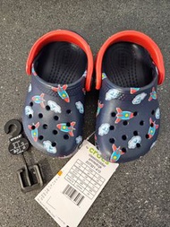 Crocs 兒童火箭雲朵印花洞洞鞋