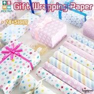 【SG Wrapping Paper 74*51CM Wrapping Paper Striped Paper for Birthday Christmas and Other Events