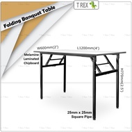 3V®️ 2'x4' Meja Lipat / Meja Makan / Foldable Banquet Table w Melamine Laminated Chipboard Table Top