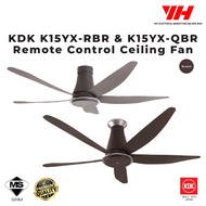 KDK Ceiling Fan K15YX-RBR / K15YX-QBR 5Blade Remote Control Dc Motor Ceiling Fan 60"