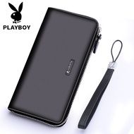 Dompet playboy beg tangan kulit berzip panjang lelaki dompet lelaki perniagaan telefon bimbit klac beg belia lelaki