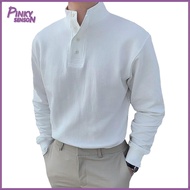 Yoewre Men Shirt Autumn Men Top Mens Stand Collar Shirt for Daily Wear Perfect for Office and Casual