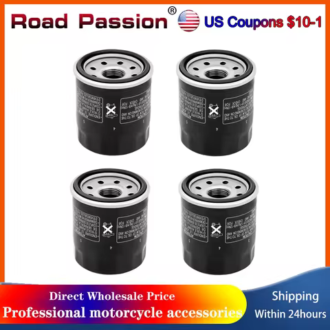1/2/4pcs Motorcycle Oil Filter For KAWASAKI KLF400 KVF300 EN500 EN650 EX300 VN800 VN1500 VN1700 Z800