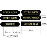 Room signage, office signage, position room signage, papan tanda bilik