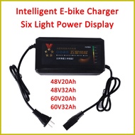 ◿ ▫ ♂ E-bike Charger 48V20Ah 48V32Ah 60V20Ah 60V32Ah Intelligent For Lead Acid Battery Electric Bic