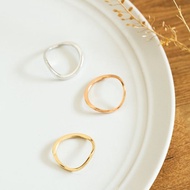 純18K 不規則線戒  K金 設計 戒指