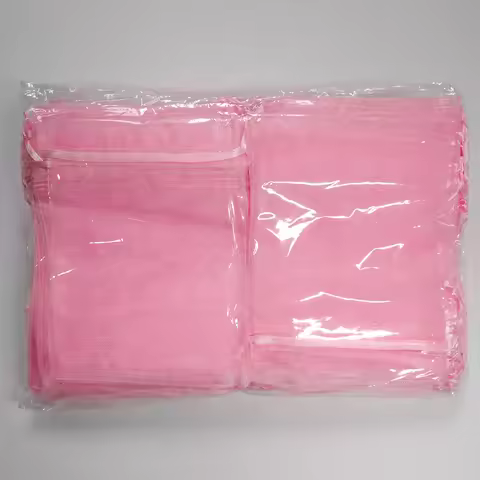 100pcs Pink Organza Bag Wedding Gift Bag Pouches Jewelry Packaging Bags Jewellery Bags Pouch 7x9 9x1