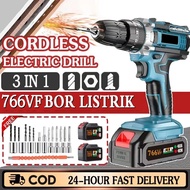 Cordless Drill 766VF Impact Hammer Drill High Power Electric Screwdriver Hand Drill Driver Kit Multi