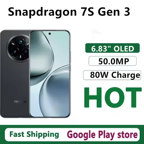 Original Realme 14 Pro Plus Mobile Phone Snapdragon 7S Gen 3 Android 15.0 OTA 6.83" OLED 120HZ 80W C