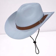 PREMIUM STRONG LARGE BUCKLE STRAP FEDORA COWBOY HAT