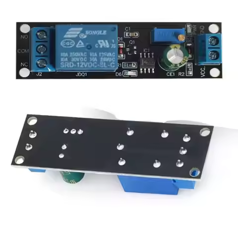 NE555 DC 5V 12V Timer Delay Relay Shield Module Timer Switch Adjustable Controller Module 0 to 10 Se