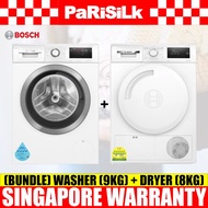 (Bundle) Bosch WAU28PH0SG Series 6 Front Load Washing Machine (9kg) + WTH83028SG Series 4 Heat Pump Tumble Dryer (8kg)