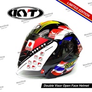 KYT NFJ 3-Nation Open Face Helmet % [NO BIKE NO LIFE 2.0] (Double Visor)