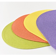 PP Heat Insulation Placemat Table Mat Hotel Oval Western Restaurant European Simple Cleaning Outdoor
