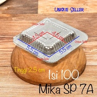 [contents100] Mika 7A SP Size 7x7x3 cm Mika Cake Putu Ayu Talam Mochi Bika Ambon Jelly Pudding Box 7