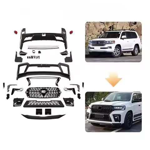 Bodykit for 2016-2020 LC200 to E Model DRL Bumper Grill Exhaust Facelift Accessories for Land Cruise