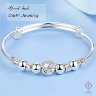 DM Jewelry 925 Silver bangle Fashion bracelet lucky bangle adjustable lantern chain