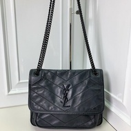 YSL聖羅蘭 niki 黑色 黑鏈條 小號 肩背包 斜背包