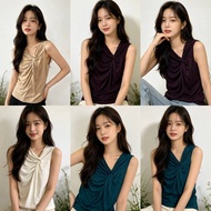 TOP SLEEVELESS FRONT DRAWSTRINGWanita A66