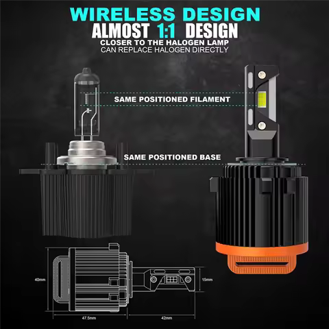 L16A-6000LM H7 LED Headlight Bulb Wireless 50W Headlamp Auto Diode Lamps H7 Turbo Led 12V 6000K For 