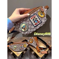 COACH/COACH/Waist Bag Olay Men's Bag X DISNEY Classic Logo Sticker CHARTER No. 7 Waist Bag Men's Che